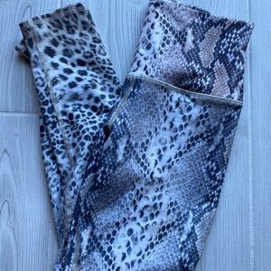 Snake print leggings.